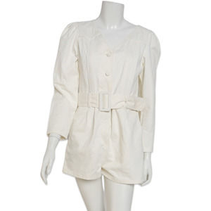 Never Fully Dressed White Denim Jumper - Used - Size 4